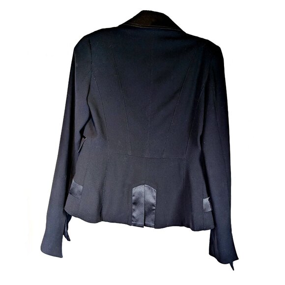 IDENTIFY Black and Satin Fancy Jacket Tuxedo style Size 4 - Picture 2 of 6